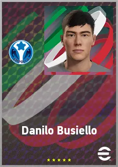 Danilo Busiello eFootball 2026 player card, 65 OVR SS