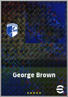 George Brown eFootball 2026 player card, 62 OVR CF