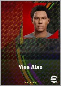 Yisa Alao eFootball 2026 player card, 61 OVR LB