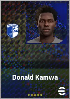 Donald Kamwa eFootball 2026 player card, 60 OVR RMF