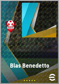 Blas Benedetto eFootball 2026 player card, 63 OVR RMF
