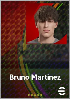 Bruno Martinez eFootball 2026 player card, 68 OVR CB