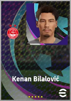 Kenan Bilalović eFootball 2026 player card, 67 OVR RWF