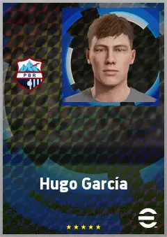 Hugo García eFootball 2026 player card, 61 OVR LWF