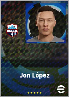 Jon López eFootball 2026 player card, 61 OVR CMF