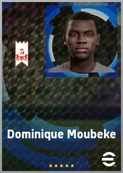 Dominique Moubeke eFootball 2026 player card, 62 OVR CMF