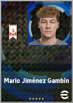 Mario Jiménez Gambín eFootball 2026 player card, 60 OVR CMF