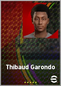 Thibaud Garondo eFootball 2026 player card, 63 OVR RB