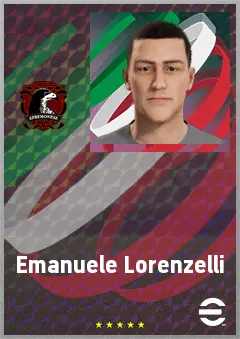 Emanuele Lorenzelli eFootball 2026 player card, 62 OVR CMF