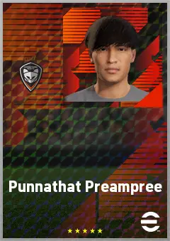 Punnathat Preampree eFootball 2026 player card, 60 OVR CMF