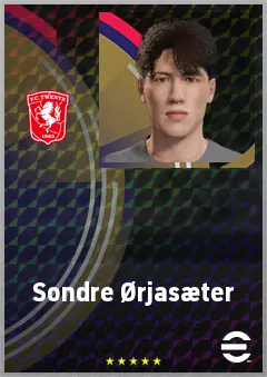 Sondre Ørjasæter eFootball 2026 player card, 68 OVR LMF