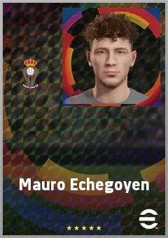 Mauro Echegoyen eFootball 2026 player card, 63 OVR CMF