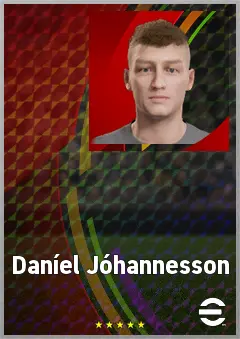 Daníel Jóhannesson eFootball 2026 player card, 63 OVR LWF