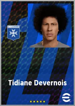 Tidiane Devernois eFootball 2026 player card, 61 OVR CMF