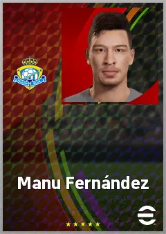 Manu Fernández eFootball 2026 player card, 63 OVR CB