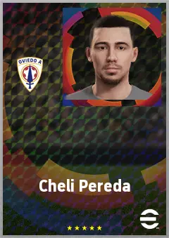 Cheli Pereda eFootball 2026 player card, 60 OVR CMF
