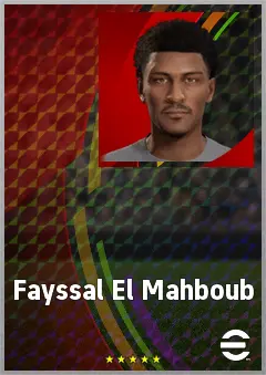 Fayssal El Mahboub eFootball 2026 player card, 62 OVR LWF