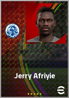 Jerry Afriyie eFootball 2026 player card, 66 OVR CF