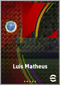 Luis Matheus eFootball 2026 player card, 62 OVR GK