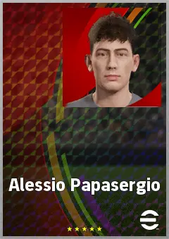 Alessio Papasergio eFootball 2026 player card, 63 OVR RB