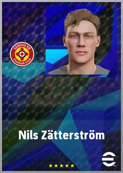 Nils Zätterström eFootball 2026 player card, 68 OVR CB