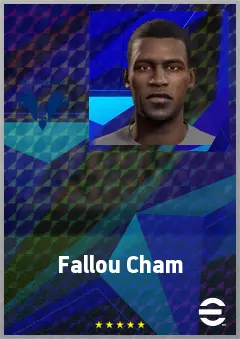 Fallou Cham eFootball 2026 player card, 65 OVR RB