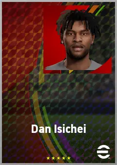 Dan Isichei eFootball 2026 player card, 62 OVR CF
