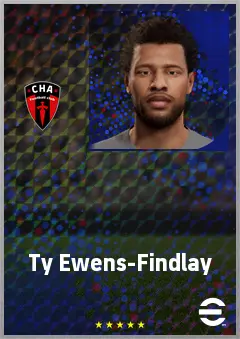 Ty Ewens-Findlay eFootball 2026 player card, 62 OVR CB
