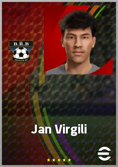Jan Virgili eFootball 2026 player card, 70 OVR LWF
