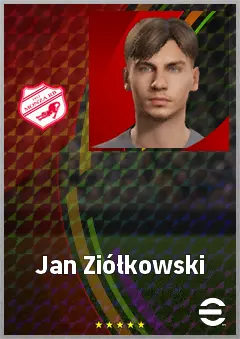 Jan Ziółkowski eFootball 2026 player card, 69 OVR CB