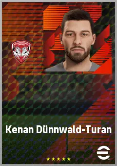 Kenan Dünnwald-Turan eFootball 2026 player card, 66 OVR CF