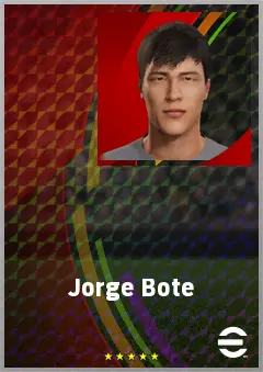 Jorge Bote eFootball 2026 player card, 62 OVR RB