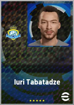 Iuri Tabatadze eFootball 2026 player card, 68 OVR LWF