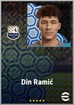 Din Ramić eFootball 2026 player card, 64 OVR CF