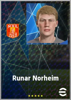 Runar Norheim eFootball 2026 player card, 69 OVR LB