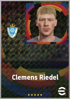 Clemens Riedel eFootball 2026 player card, 70 OVR CB