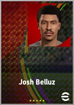 Josh Belluz eFootball 2026 player card, 65 OVR CB