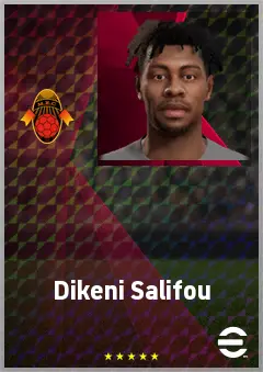 Dikeni Salifou eFootball 2026 player card, 65 OVR CMF