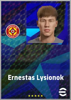 Ernestas Lysionok eFootball 2026 player card, 64 OVR GK