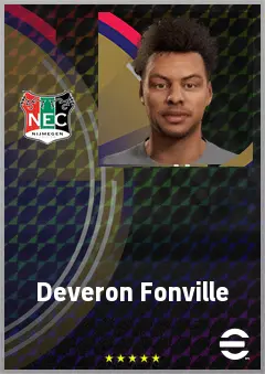 Deveron Fonville eFootball 2026 player card, 68 OVR LB
