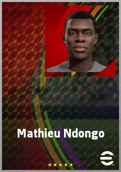 Mathieu Ndongo eFootball 2026 player card, 62 OVR CF
