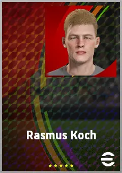 Rasmus Koch eFootball 2026 player card, 59 OVR DMF