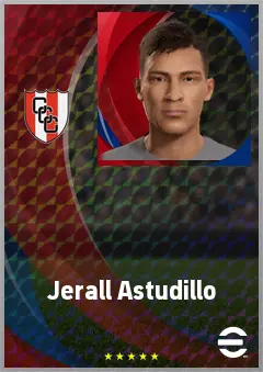 Jerall Astudillo eFootball 2026 player card, 63 OVR CF