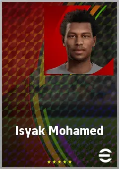 Isyak Mohamed eFootball 2026 player card, 63 OVR RB