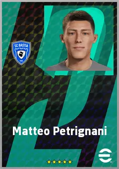 Matteo Petrignani eFootball 2026 player card, 61 OVR DMF