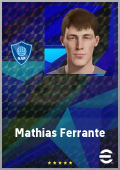 Mathias Ferrante eFootball 2026 player card, 68 OVR GK