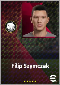 Filip Szymczak eFootball 2026 player card, 67 OVR CF