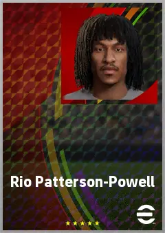 Rio Patterson-Powell eFootball 2026 player card, 59 OVR RMF