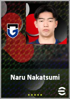 Nakatsumi Naru eFootball 2026 player card, 60 OVR SS