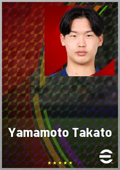 Yamamoto Takato eFootball 2026 player card, 61 OVR DMF